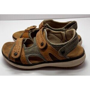 SAS Embark Sport Sandals Shoes Womens Size 10.5 Brown Leather Strappy Hiking